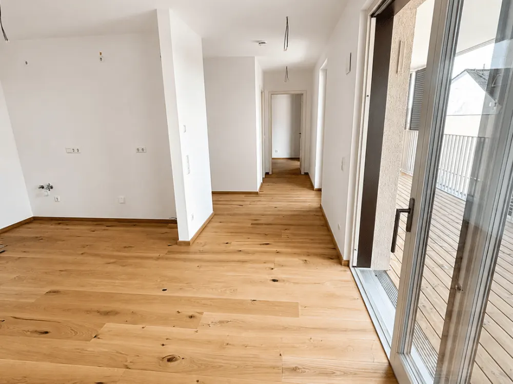 ** Stilvolle Erstbezugswohnung mit außergewöhnlich großem Balkon | Einbauküche | ab 01.01.2027 **