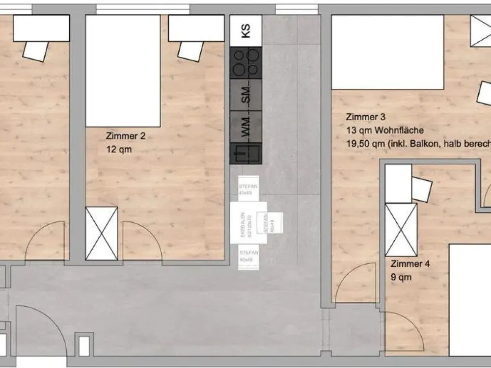 Modern stylisches 15 m² WG-Zimmer in 4er-WG, Erlangen