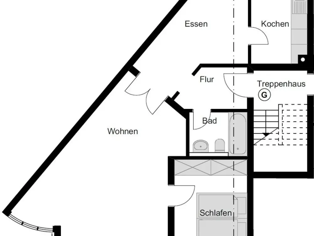 Schöne 2,5-Zimmer-Wohnung inkl. Einbauküche in Lützen