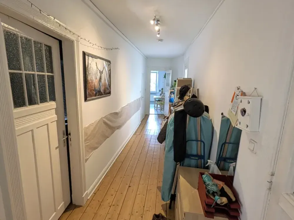 3-Zimmer-Wohnung DG, privater Wald und direkter Zugang zur Bille, mit Balkon in Hamburg-Bergedorf