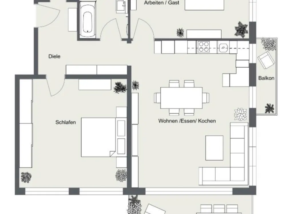Moderne 3 Zimmer Wohnung in Sillenbuch nähe Eichenhain