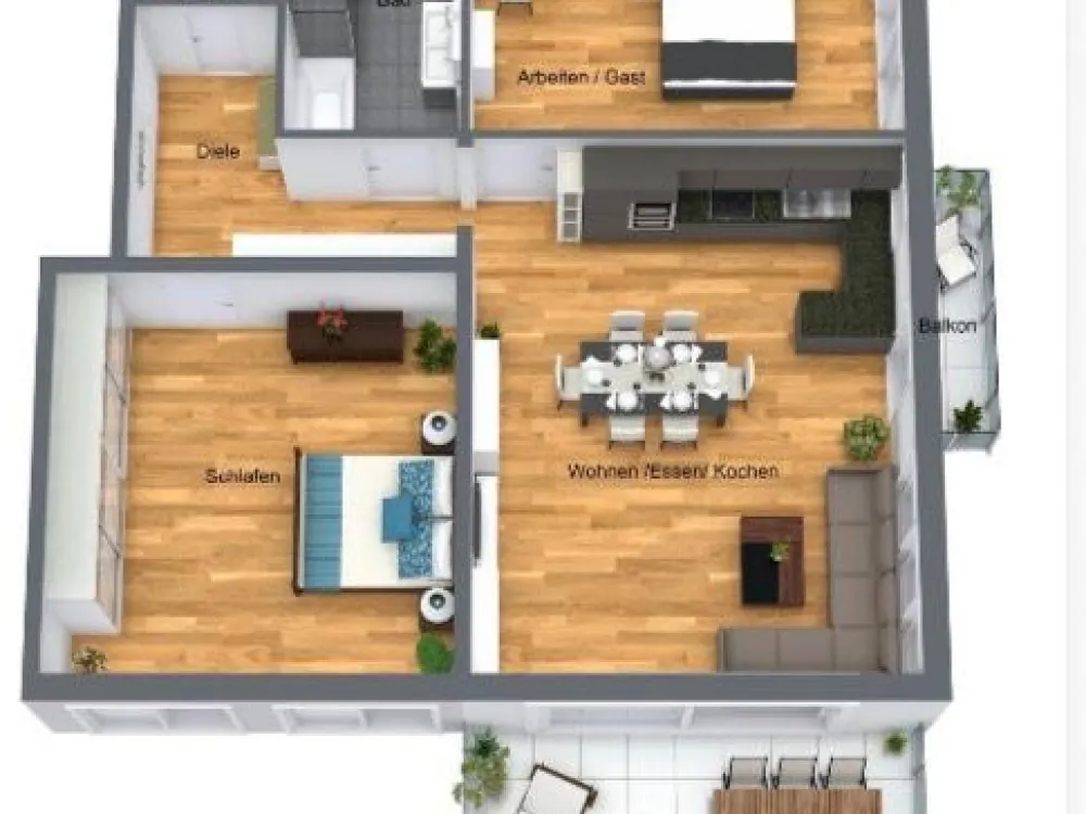 Moderne 3 Zimmer Wohnung in Sillenbuch nähe Eichenhain