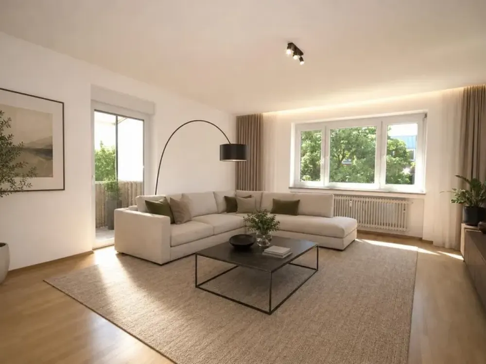 Zentral gelegene Drei-Zimmer-Wohnung mit zwei Balkonen