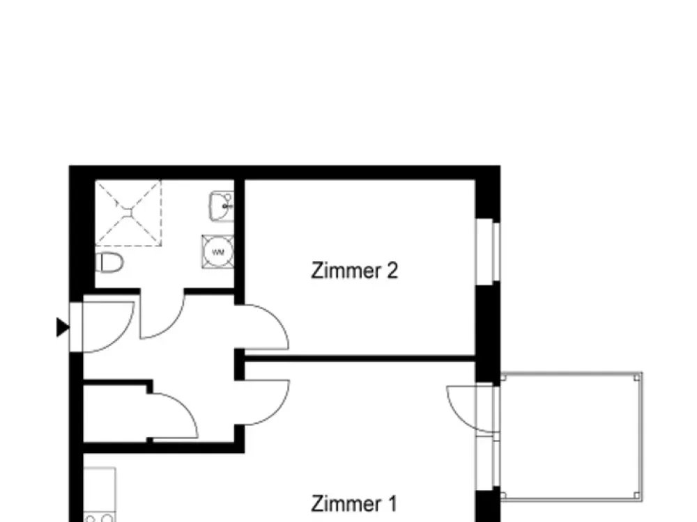 2-Zimmer Wohnung freifinanziert