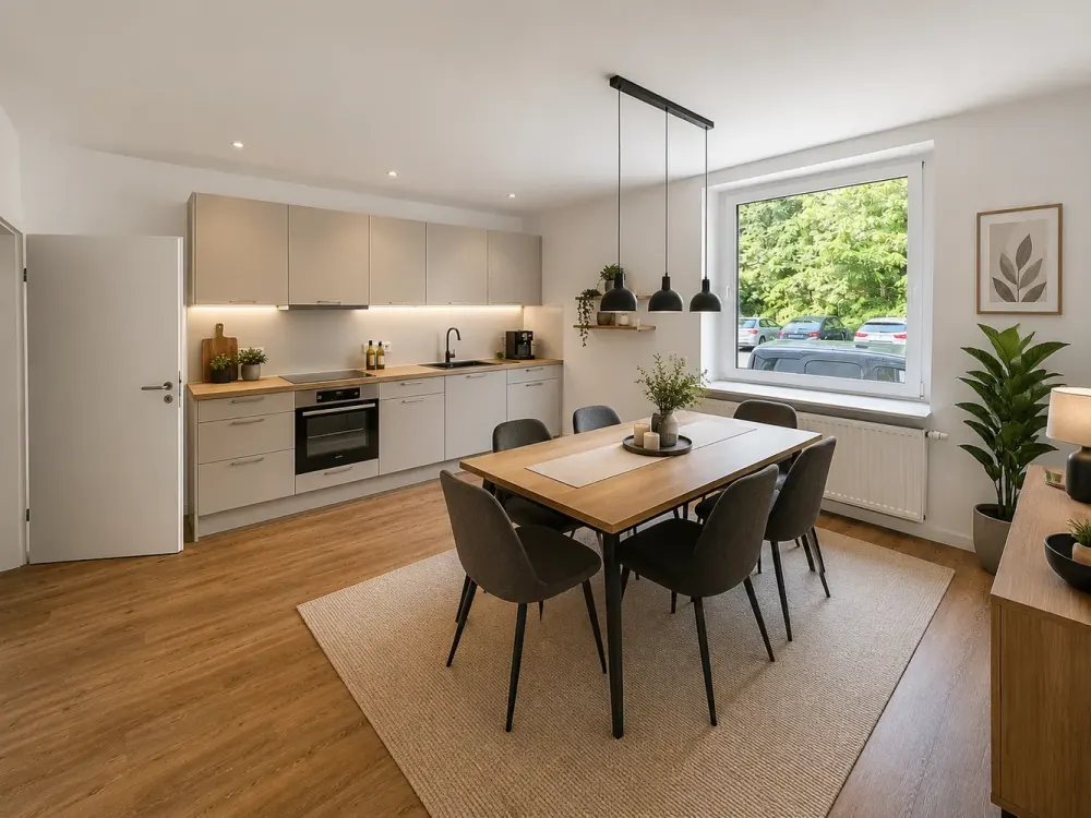 Completely Renovated Apartment with Fitted Kitchen in a Quiet Location