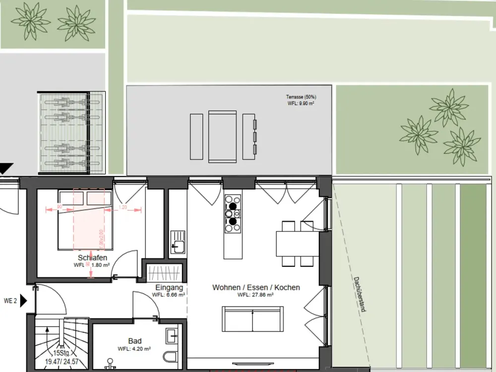 Gehobene 4 Zimmer Wohnung über zwei Etagen. EG+Souterrain, Wärmepumpe + PV- Anlage