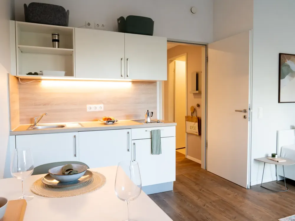 Furnished Studio Apartment with Fitness, Wifi, Lounge & Rooftop Terrace