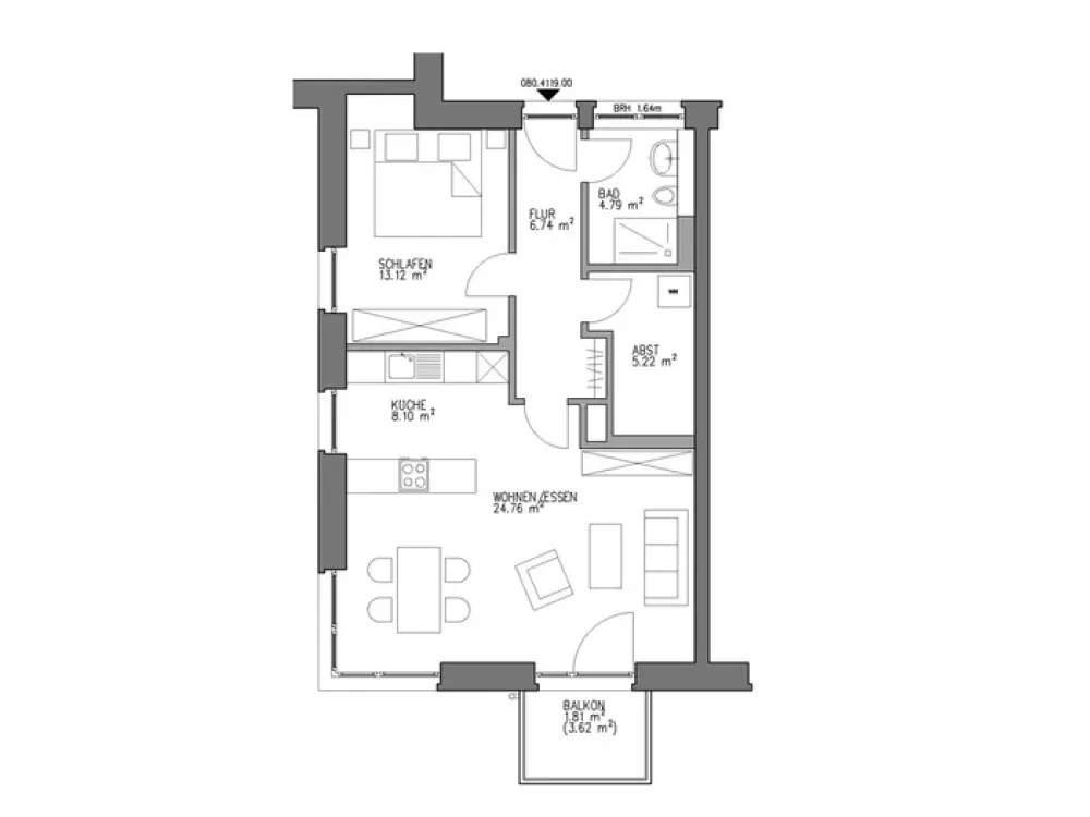 Moderne Stadtwohnung mit Balkon und Fahrstuhl!