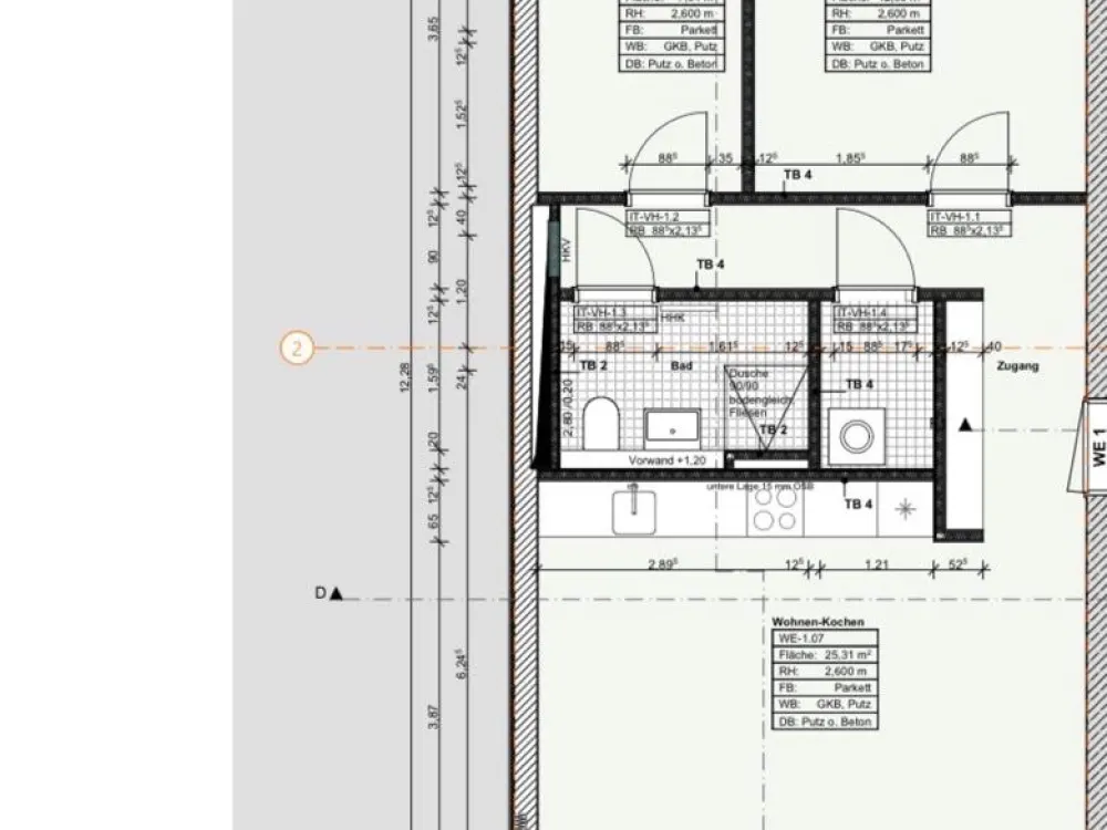 Erstbezug Neubau / Moderne 2-Raum-Wohnung mit Balkon & Aufzug