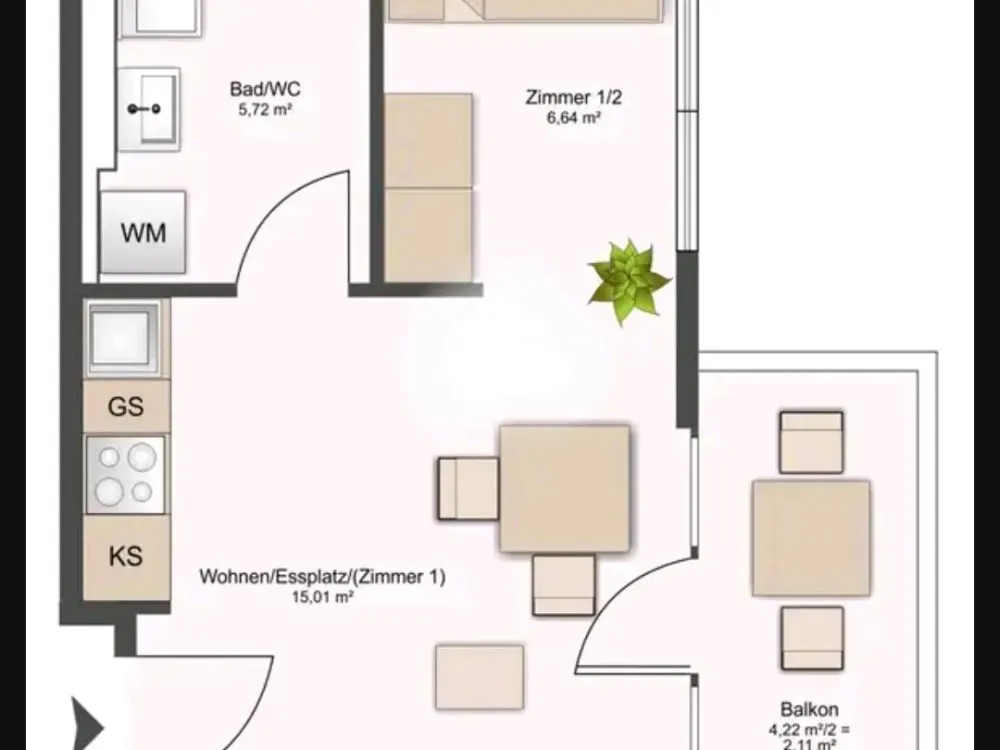 1,5 Zimmer Wohnung- endlich allein wohnen....