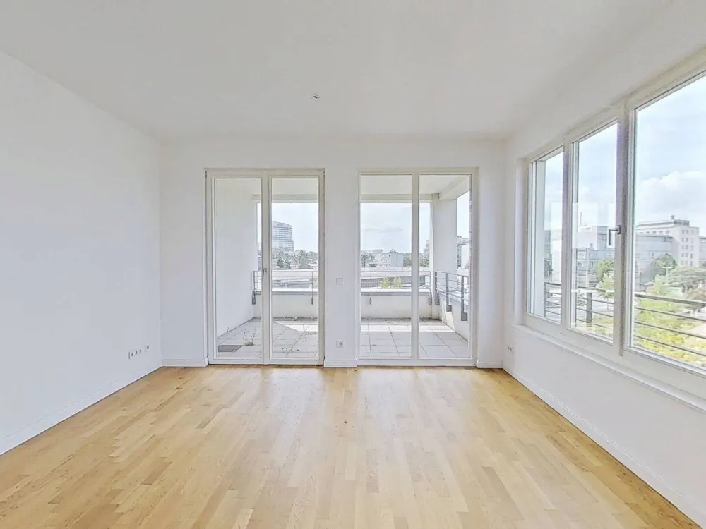 Moderne 2-Zimmer-Neubauwohnung mit Dachterrasse, Balkon, EBK, Concierge-Service uvm. in den begehrten Heinrich-Heine-Gärten