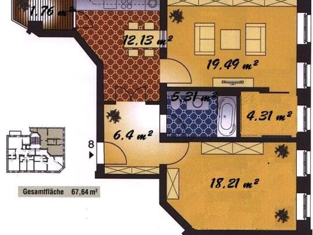 Nachmieter für Top 2,5 Zimmer-Wohnung. Ideal für WG/ Home Office