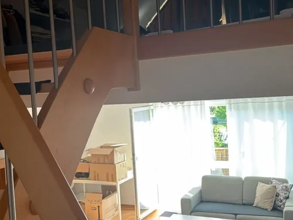 Gemütliche 2-Zimmer-Maisonettewohnung mit Balkon, Wohnen auf 2 Ebenen