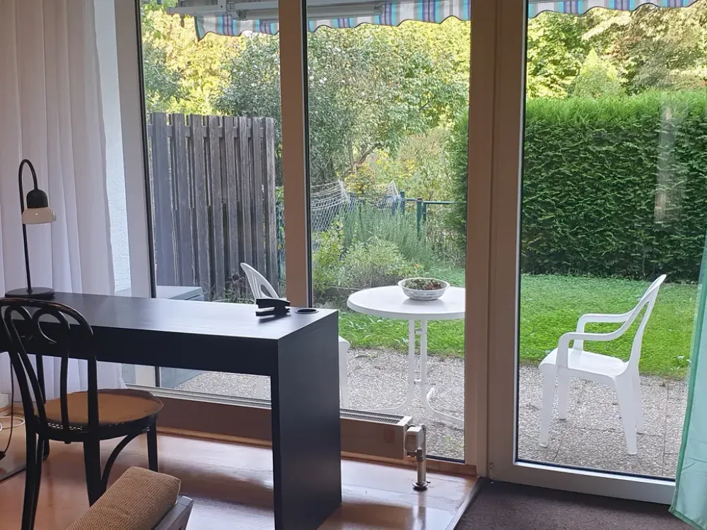 Leben und Arbeiten in Darmstadt: Wohnung mit Garten und guter Verkehrsanbindung