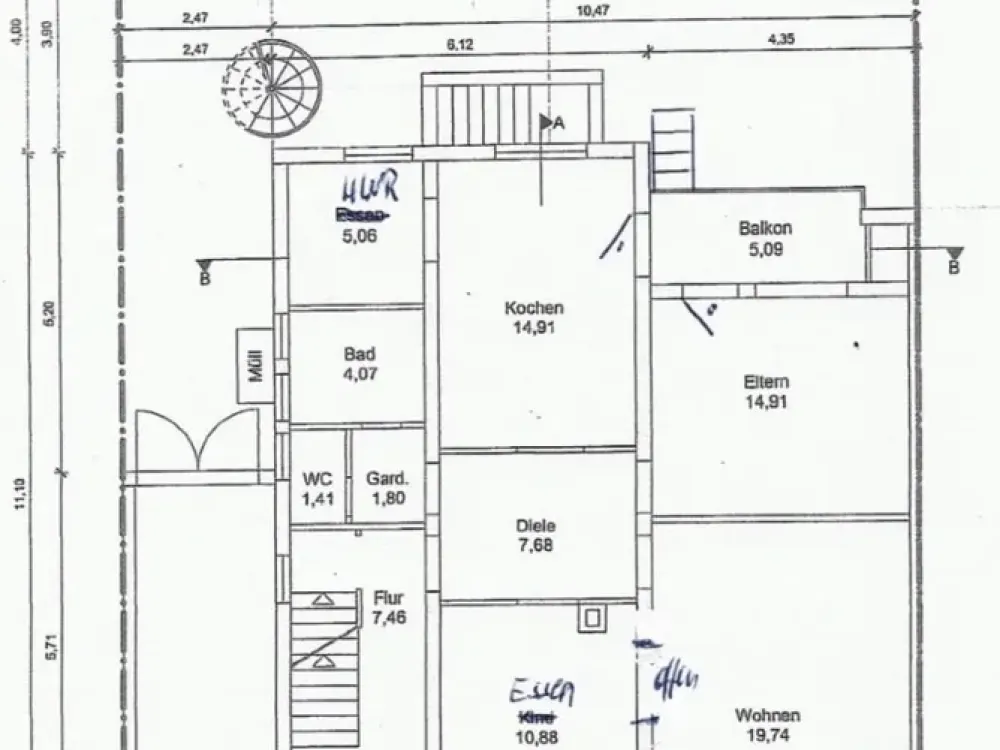 Viel Platz für den Alltag in dieser 3,5-Zimmer-Wohnung in Ettlingen