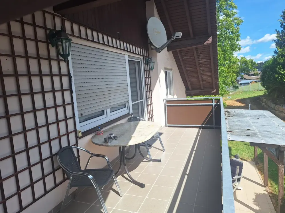 Beautiful 4-Room Apartment with Large Balcony, Kitchen, Partially Furnished