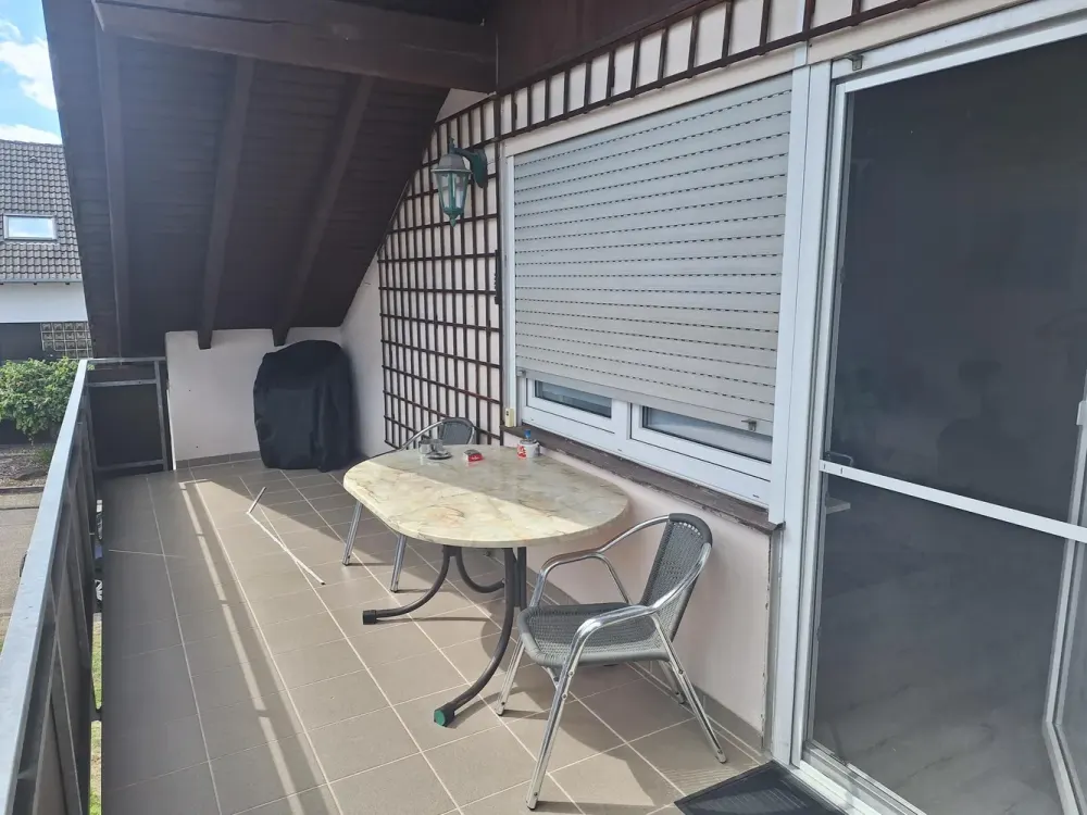 Beautiful 4-Room Apartment with Large Balcony, Kitchen, Partially Furnished