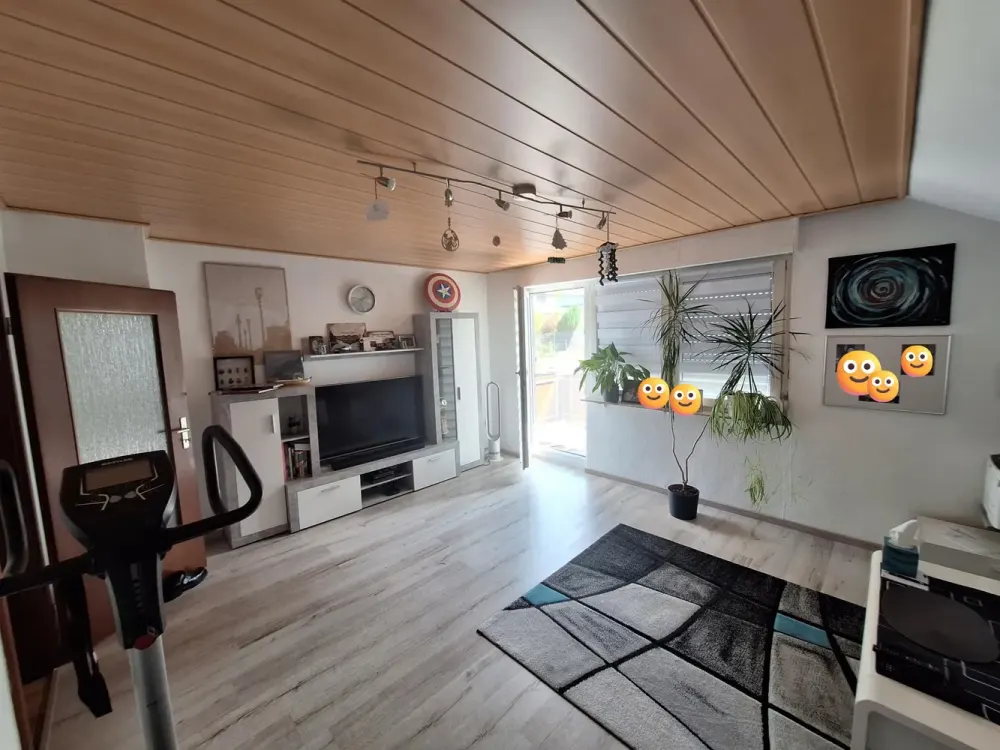 Beautiful 4-Room Apartment with Large Balcony, Kitchen, Partially Furnished