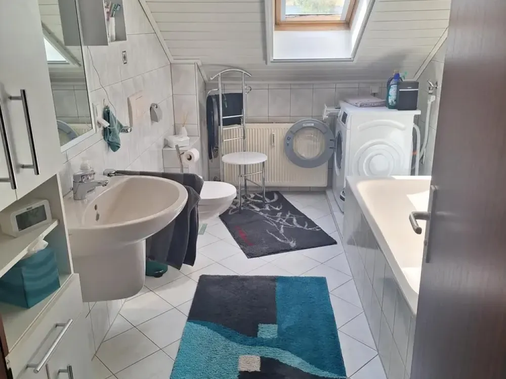 Beautiful 4-Room Apartment with Large Balcony, Kitchen, Partially Furnished