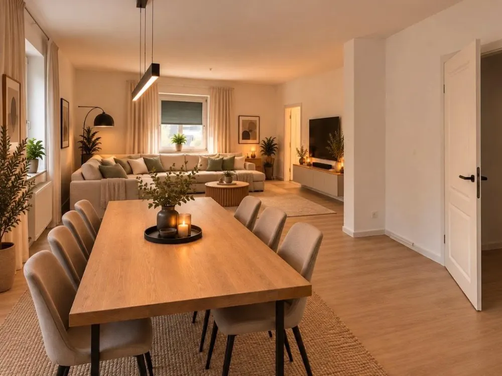 Bright 3-Room Apartment with Kitchen and Bathroom