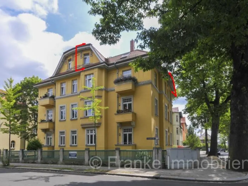 Tolkewitz - helle 3-Zimmer-Dachgeschosswohnung mit Wintergarten/Loggia