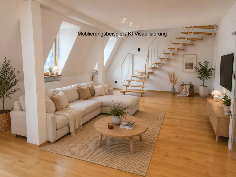 Wohnen am Stadtpark: Helle 85qm Maisonettewohnung in Fürth