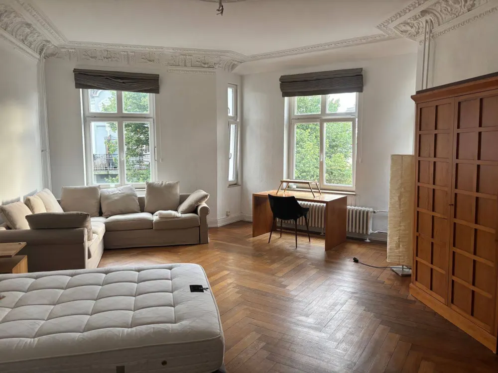 Rotherbaum: 1-Zi-Altbau in Uninähe: Wohnbüro, Praxis, Atelier