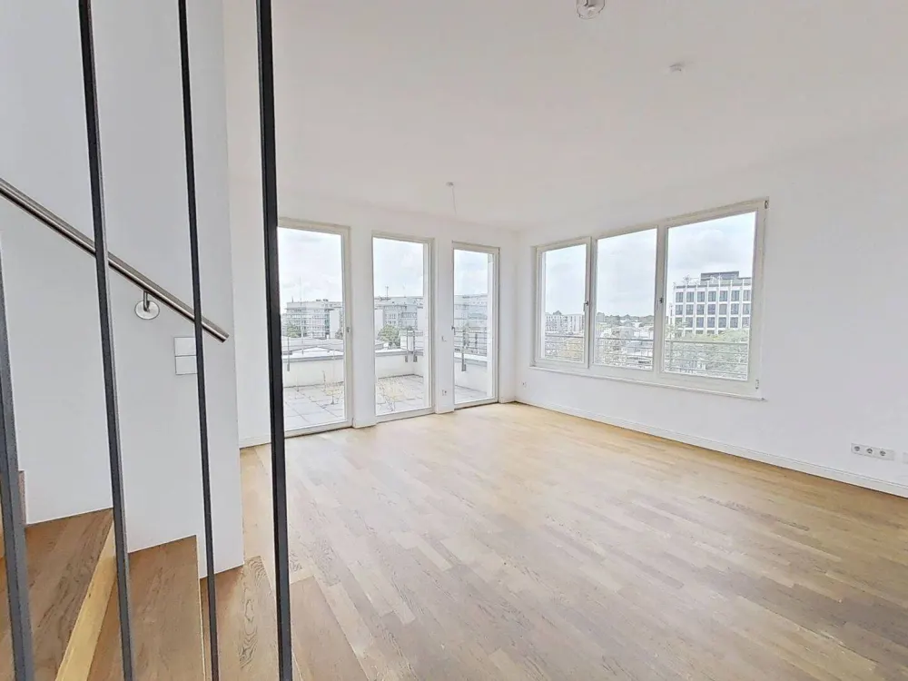 Exklusives 3-Zimmer-Maisonette-Penthouse mit 2 Dachterrassen, Balkon, Concierge-Service uvm. in den begehrten Heinrich-Heine-Gärten