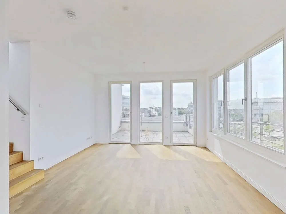 Exklusives 3-Zimmer-Maisonette-Penthouse mit 2 Dachterrassen, Balkon, Concierge-Service uvm. in den begehrten Heinrich-Heine-Gärten