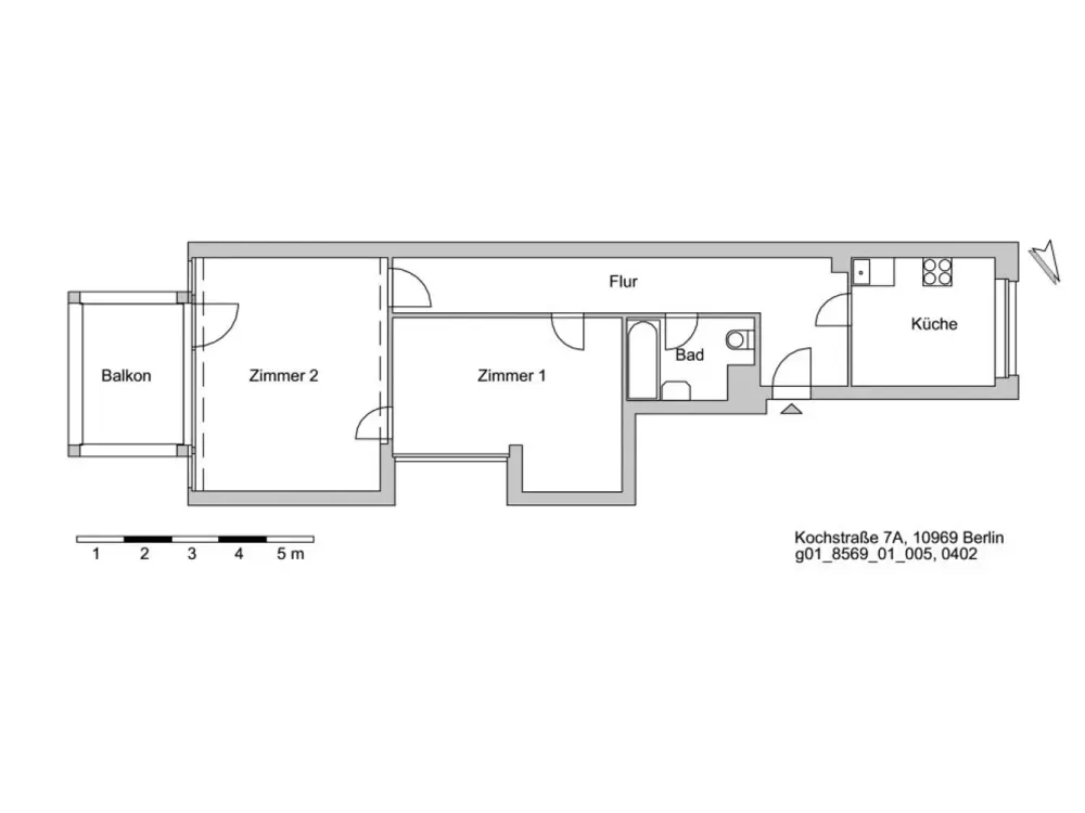 2 Zimmer-Wohnung mit WBS 140/100