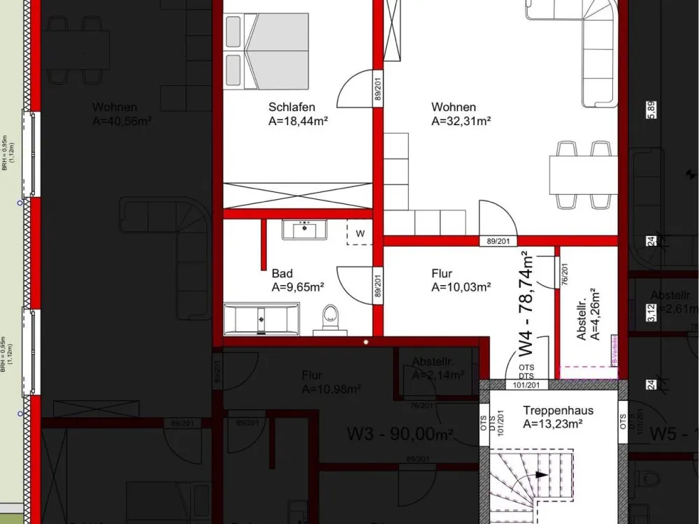 2-Zimmer-Neubauwohnung 78,74 m² mit Balkon - W4