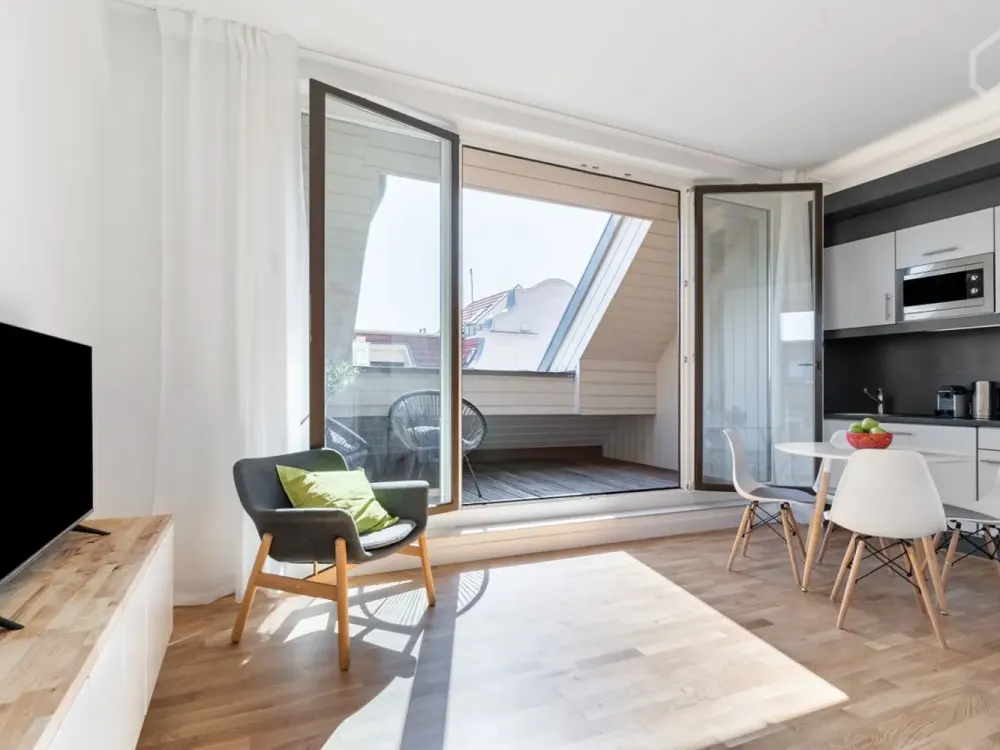 Möbliertes 2-Zimmer-Apartment mit Fitnessraum im Keller