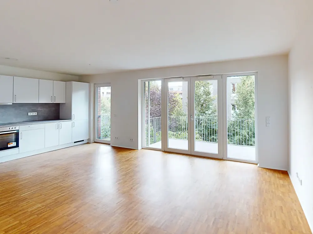Modern 2-Room Apartment with Balcony and 2 Bathrooms in Prime Location incl. Fitted Kitchen