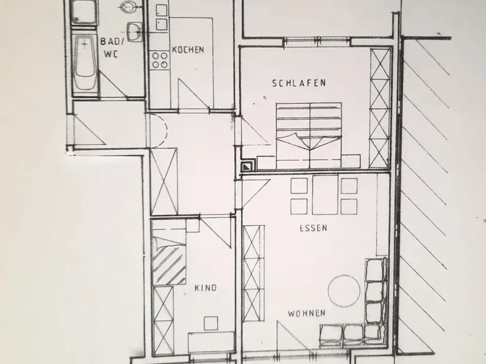 Gepflegte 3-Zimmer-Wohnung Nähe Stadtpark / Stadtgrenze Nürnberg-Fürth