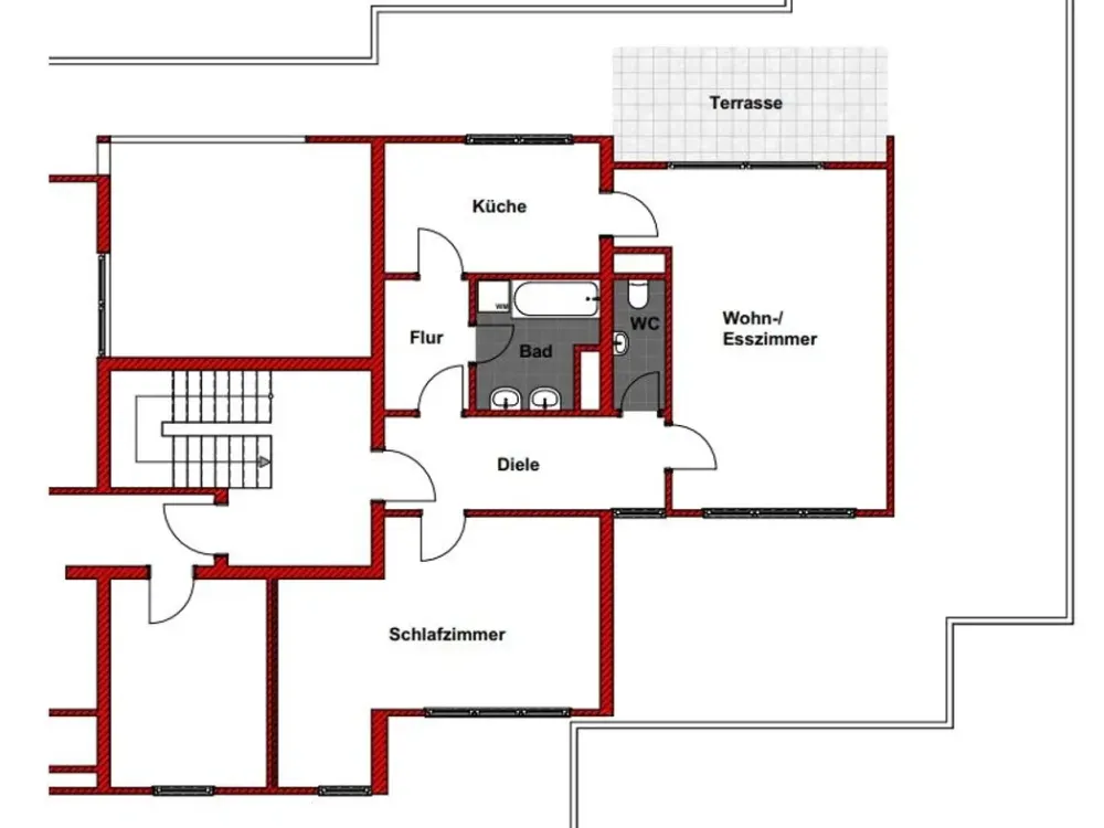 Large 2-room apartment in Ailingen