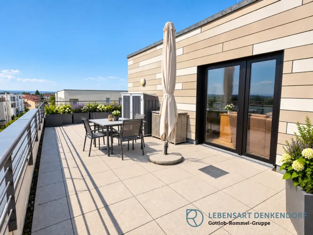 "Betreutes, seniorengerechtes Wohnen" - Attraktive 3-Zimmer-Dachgeschosswohnung m. gr. Dachterrasse