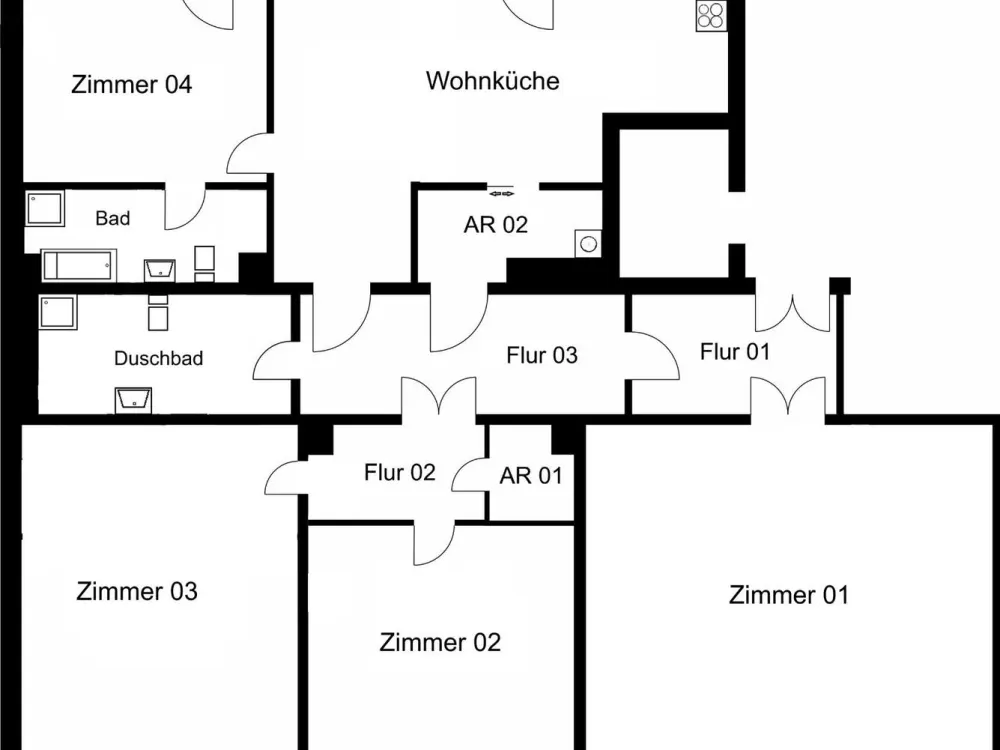 Exklusive Wohnung mit ca. 187,60 m², flexibel gestaltbar, Bezug 01.01.2027