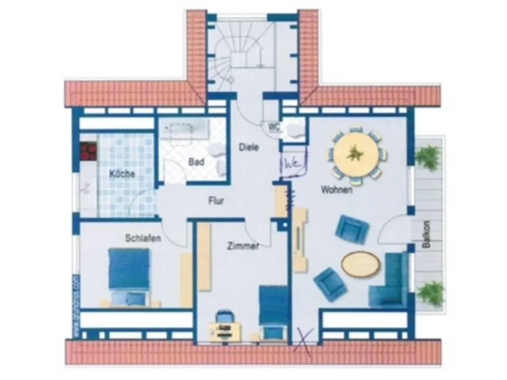 3-Zimmer-Wohnung, 85 m², ab sofort frei