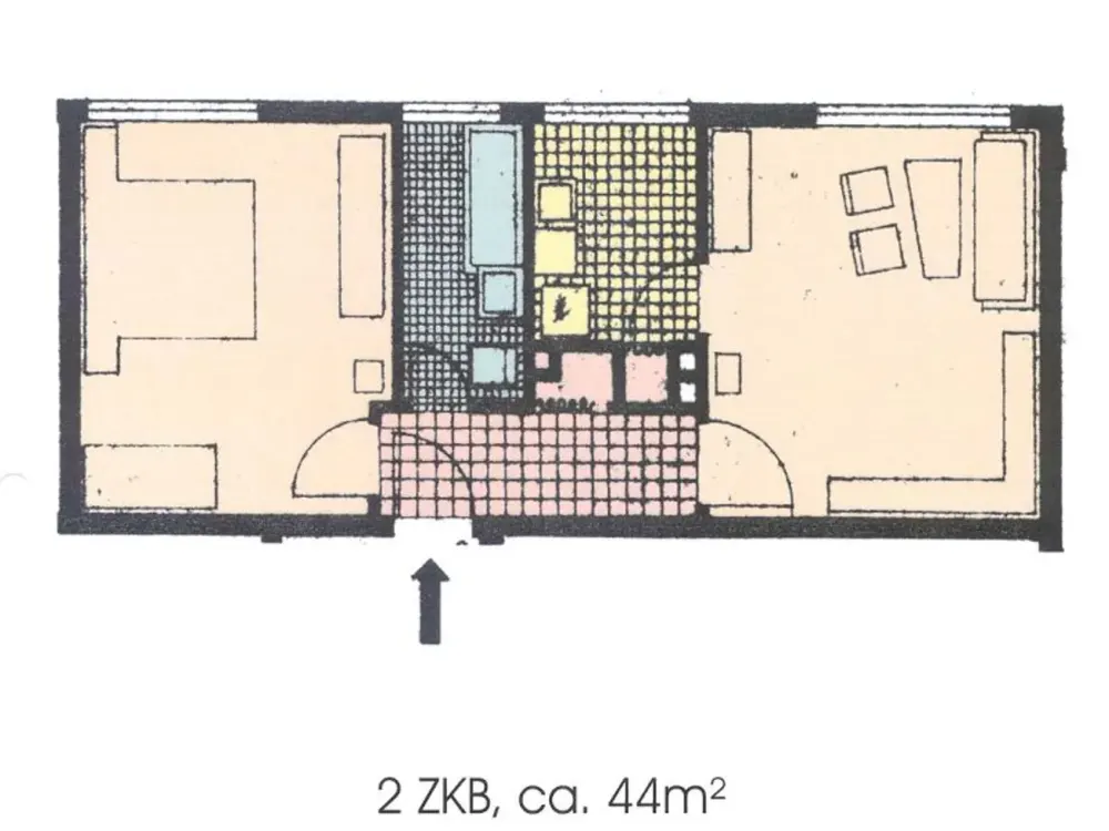 Schicke 2-Zimmer-Wohnung-ideal für Singles und Paare mit neuem Bad