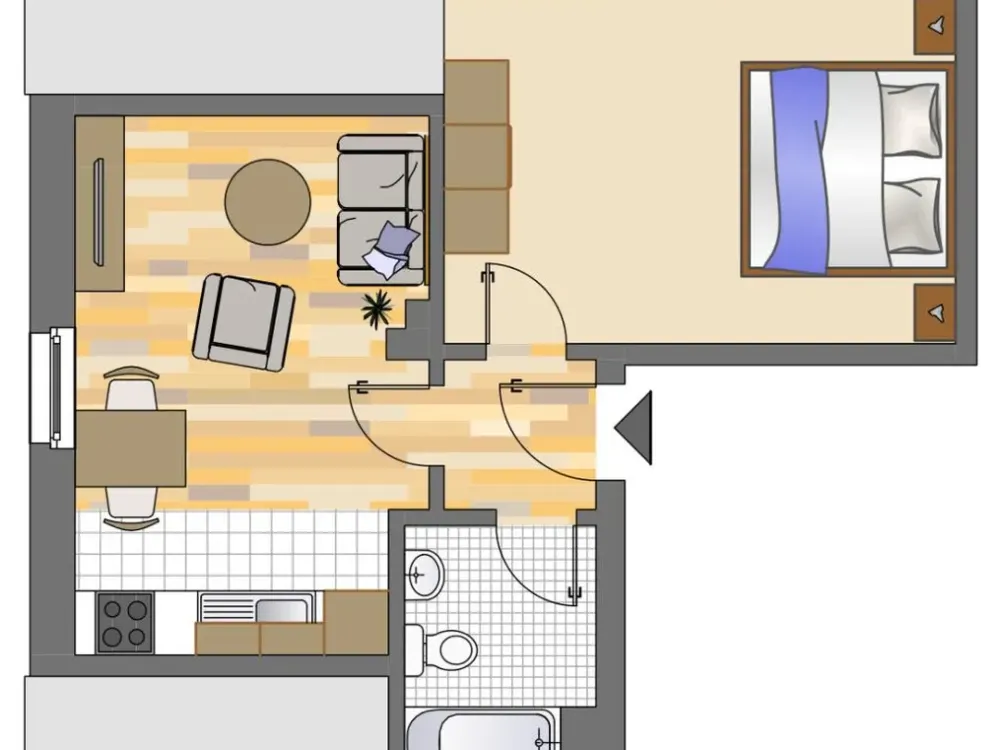 Demnächst frei! 1-Zimmer-Wohnung in Dortmund Renninghausen