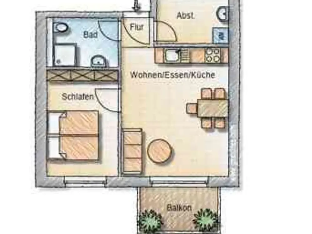 Individual 2-Room Apartment in Quartier Silberborn