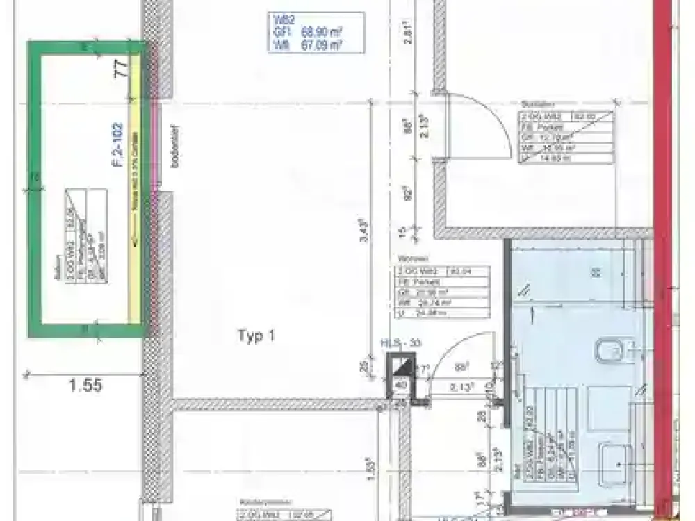 KfW 40-Neubau-Wohnung mit EBK, Balkon, Echtholzparkett, Fahrstuhl, Tiefgarage