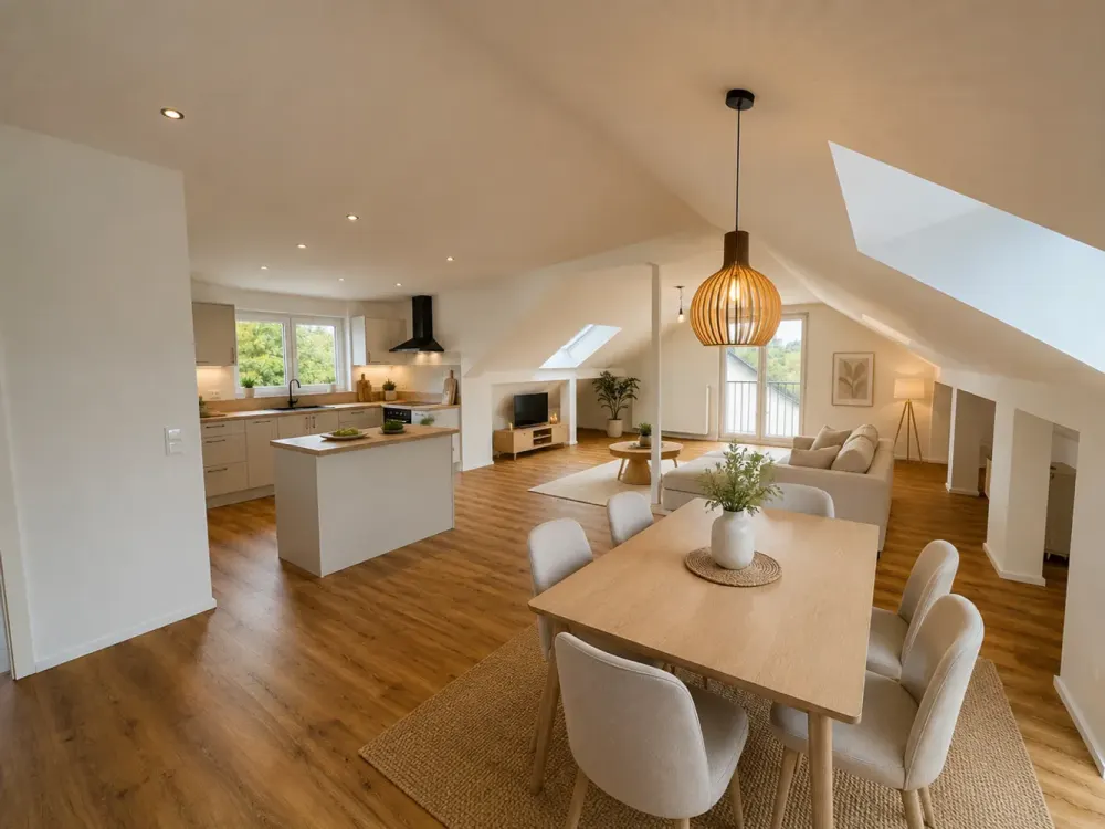 Erstbezug nach hochwertiger Sanierung, Moderne 2-Zimmer-Dachgeschosswohnung