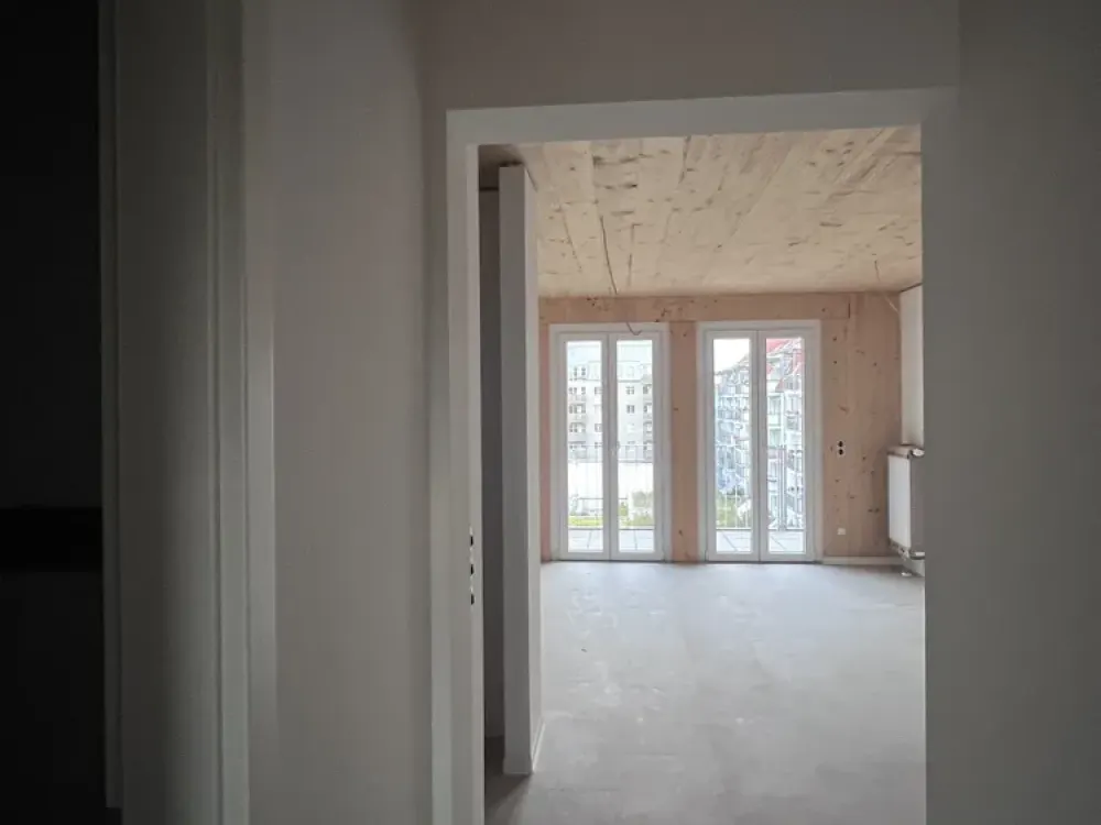 White WBS for 4 persons up to 85 m²: Südvorstadt! 4-room apartments 82.19 m² with balcony, ecological 'wooden house'!