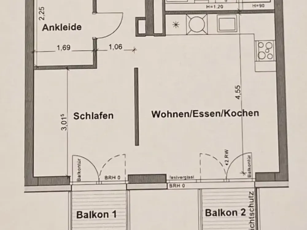 Lebendig wohnen: 2-Zimmer-Wohnung mit Balkon in Französisch Buchholz