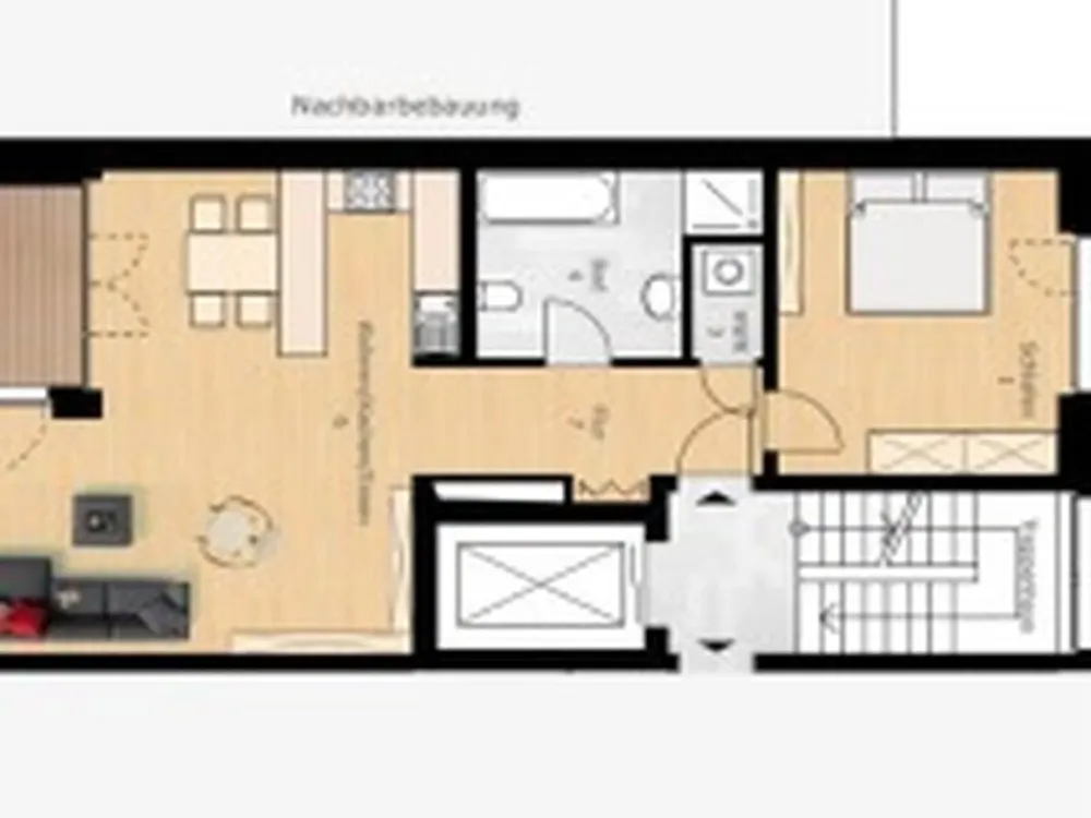2-Zimmer-Neubauwohnung mit gehobenem Standard und 2 Balkonen