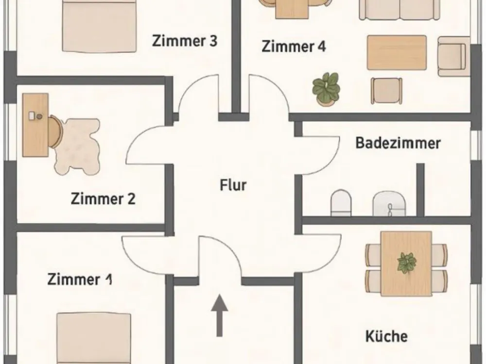 4 rooms, eat-in kitchen, garden in Geistviertel