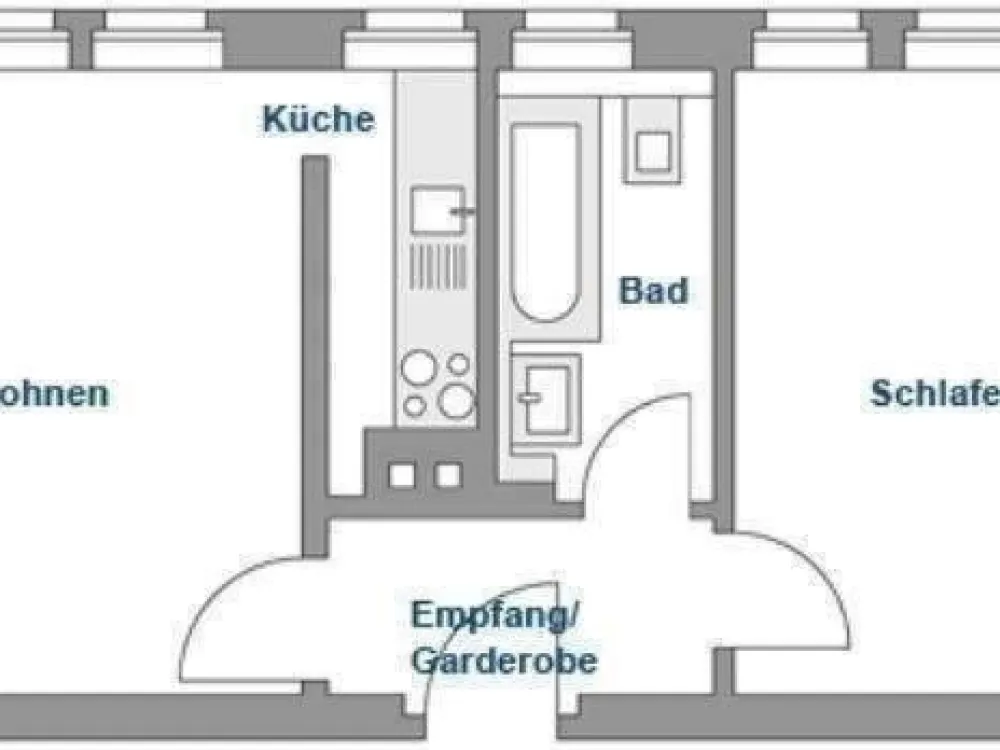 Quiet 2-Room Apartment with Fitted Kitchen and Balcony in DD-Striesen