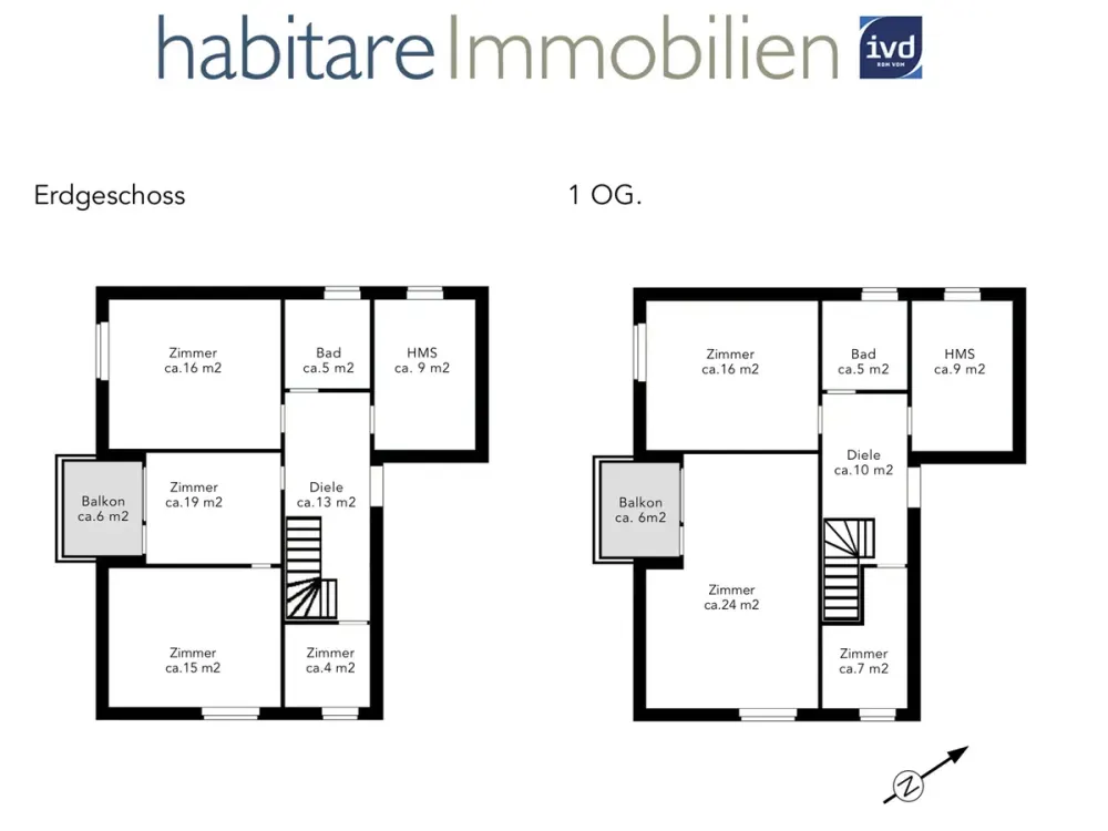 Maisonettewohnung mit zwei Balkonen, EBK und Parkett - ruhige Lage, am Stadtpark Steglitz!