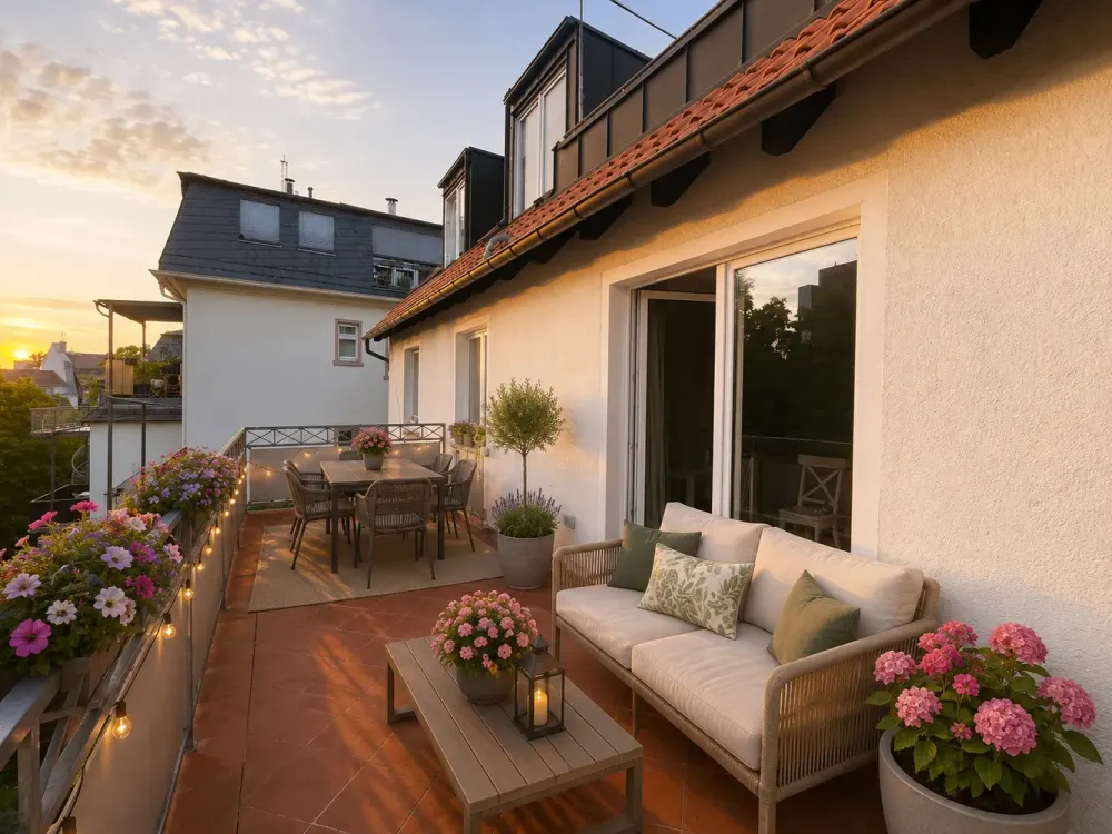 NEU*3-Zimmer-Altbau-Wohnung mit Dachterrasse*Penthouseflair*G-WC*2 Balkone*Toplage Westend*